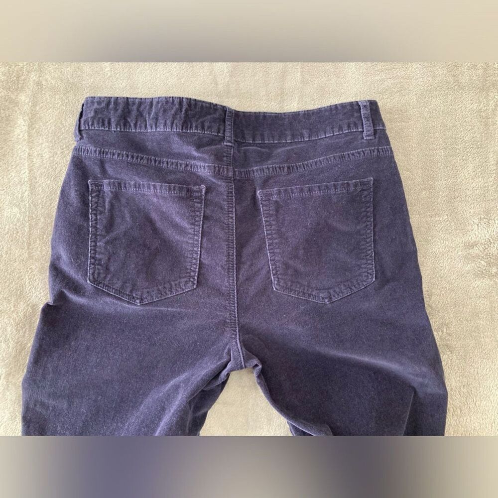 Crown & Ivy Skinny Corduroy Pants Womens 4 Blue Ankle Preppy Casual - Picture 4 of 11